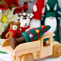 Felt Christmas Tree With Colourful Ornament Dots - Toy - thumbnail 4