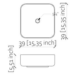 V_14 Bathroom Sink - Vanity Top Black Sink Countertop Vessel Square Wash Basin Concrete Bowl Washbasin Free Delivery - thumbnail 4