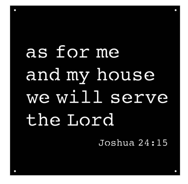 Metal As For Me & My House We Will Serve The Lord Metal Wall Hanging - image 1