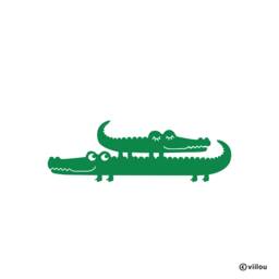 Children Wall Tattoo Crocodiles Illustration Kids Stickers Animals Pictures Nursery Decals Baby Room Motifs Alligators - thumbnail 1
