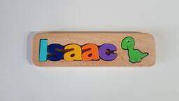 Personalized Name Puzzle, Custom Wooden Letter Gift, Newborn Free Engraving Message - thumbnail 1