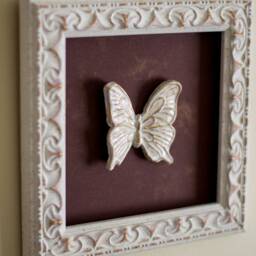 Burgundy Wall Decor Butterfly Art - thumbnail 2