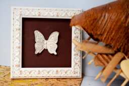 Burgundy Wall Decor Butterfly Art