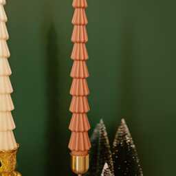 Handmade Christmas Tree Soy Beeswax Pillar Candle, Eco-Friendly Decor - thumbnail 2