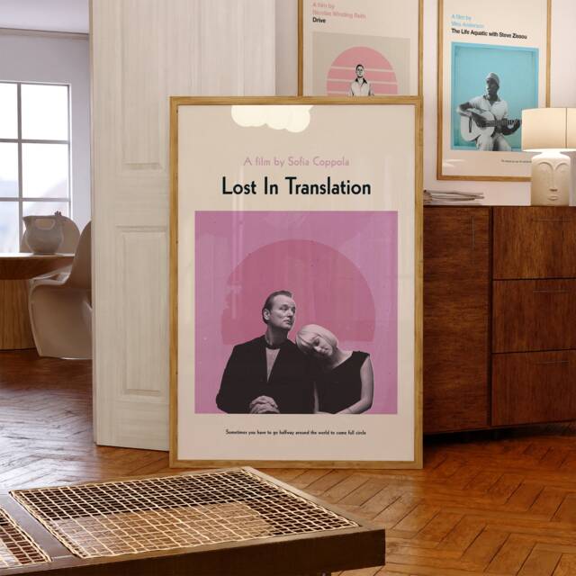 Lost in Translation Print - Movie Poster, Retro, Mid Century Modern, Vintage Art Print, Minimalist - image 1