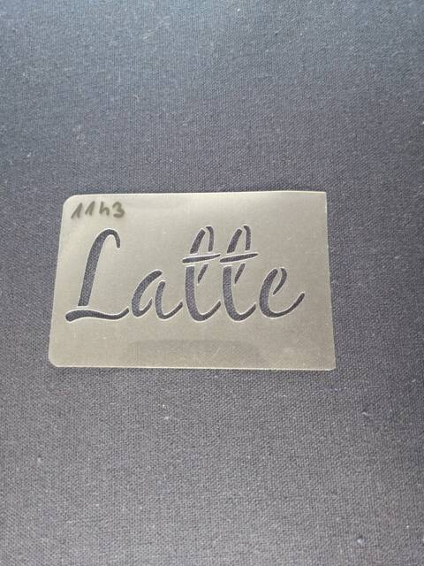 Latte Sign Stencil, Flexible, Reusable, 125Mic, Wall Decor, Home Decor, Furniture Painting, Card Making, Craft Stencil From Bitofeverythingbyb