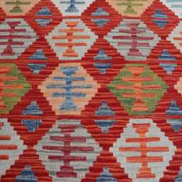 4'11x6'2 Ft Flatweave Afghan Kilim Rug, New Tribal Maimana Turkmen Oriental Rug, Vintage Rug For Bedroom Livingroom - thumbnail 3