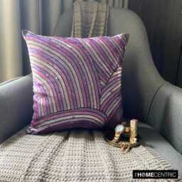 "Designer Plum Purple Pillow Cover For Bed 24""x24""/26""x26" - thumbnail 2