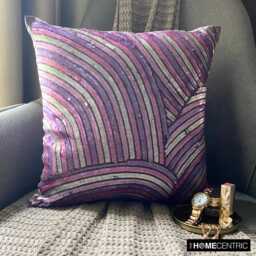 "Designer Plum Purple Pillow Cover For Bed 24""x24""/26""x26" - thumbnail 1