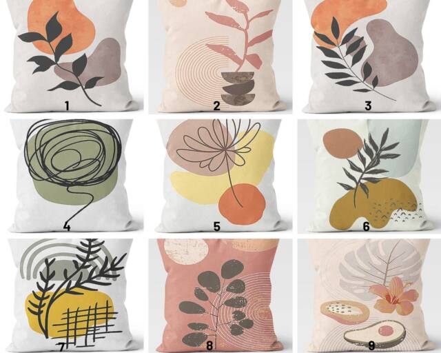 Abstract Modern Design Pillow Case/Farmhouse Style Top/Bedroom Housewarming Gifts/Modern Sofa Covers - image 1