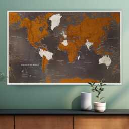 Scratch The World ?? Black Map Edition - Scratch Off Places You Travel Poster Wall Hanging, Gift, Gift For Him, Her, Free Shipping - thumbnail 2