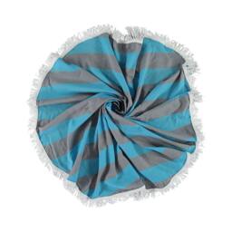 Round Turkish Beach Towel, Striped Cotton Cover-Up, Yoga Blanket