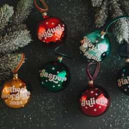 Pearl White Personalized Mercury Glass Christmas Ornaments - thumbnail 2
