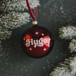 Pearl White Personalized Mercury Glass Christmas Ornaments - thumbnail 4
