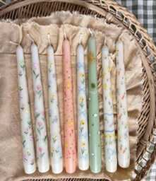 Set Of 2 Easter Taper Candle- Happy Eastern Candle-Easter Decorating Candle-Carrot & Bunny Candle - thumbnail 1