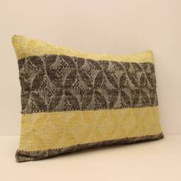 Textile Lumbar Pillowcover 16x24 Turkish Textile Cushion Hand Made Decorative Home Design Throw Pillow Case Sofa Boho 4Kaf-77 - thumbnail 2