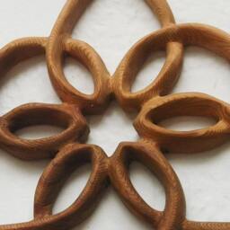 Kingdom Of Heaven Celtic Wood Carving Triquetra Knot Variation Six Pointed Star David Wall Art Goddess Christian Trinity Jewish - thumbnail 3