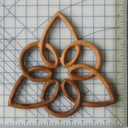 Kingdom Of Heaven Celtic Wood Carving Triquetra Knot Variation Six Pointed Star David Wall Art Goddess Christian Trinity Jewish - thumbnail 4