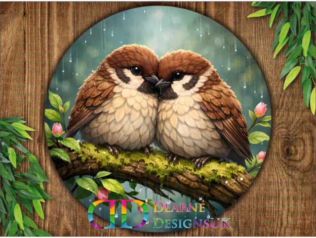 Sparrows Plaque, Sparrows Sign, Sparrow Garden Wall Art, Gardening Gift, European Sparrow, Avery Sign - image 1