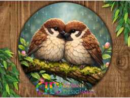 Sparrows Plaque, Sparrows Sign, Sparrow Garden Wall Art, Gardening Gift, European Sparrow, Avery Sign - thumbnail 1