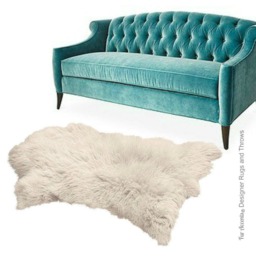 Plush Faux Icelandic Sheepskin Rug - Handmade Shaggy Throw - thumbnail 1