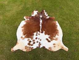 Handmade Brown & White Cow Hide Rug-Large Brazilian Skin Floor Area Rug-Genuine Hair On For Living Room-Ideal Gift Home Decor - thumbnail 1