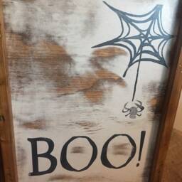 Quotes Wall Art Framed - Handmade Farm Style Sign Boo Fall Halloween D??cor - thumbnail 2