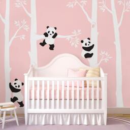 Panda Tree Wall Decal Nursery & Kids Room Decor - thumbnail 3