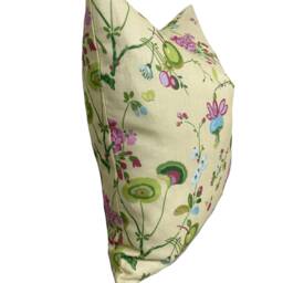 Schumacher Vasily Linen Green & Yellow Cushion Cover Pillow Double Sided - thumbnail 3
