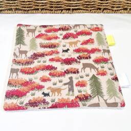 Baby Comforter, Newborn Sensory Toy, Woodland Baby Lovey, Small Security Blanket, Cuddle Plush Scottish Highlands - Deer - thumbnail 2