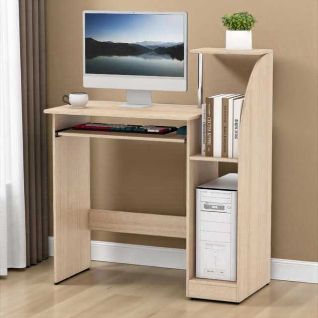 Wooden Computer Desk 80x40x90cm Home Office Study Workstation With Storage - image 1