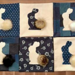 Denim Bunny Pillow - thumbnail 4