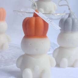 Pumpkin Boy Halloween Cute Candle - Australian Handmade Handpoured Vegan Soy Wax Kawaii Doll Gift Home Decor Aromatherapy - thumbnail 3