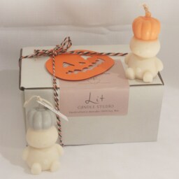 Pumpkin Boy Halloween Cute Candle - Australian Handmade Handpoured Vegan Soy Wax Kawaii Doll Gift Home Decor Aromatherapy - thumbnail 4