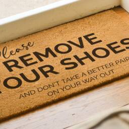 Please Remove Your Shoes Doormat - Don't Take A Better Pair On Way Out Funny Custom Family Gift House Rules - thumbnail 2