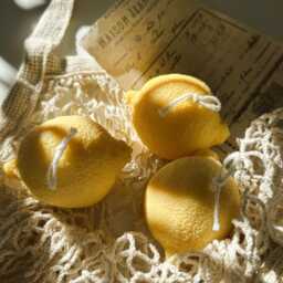 Lemon Fruit Scented Candle, Gourmet Realistic Lemon Party, Event, Decoration Idea, Wedding Gift, Secret Santa - thumbnail 2