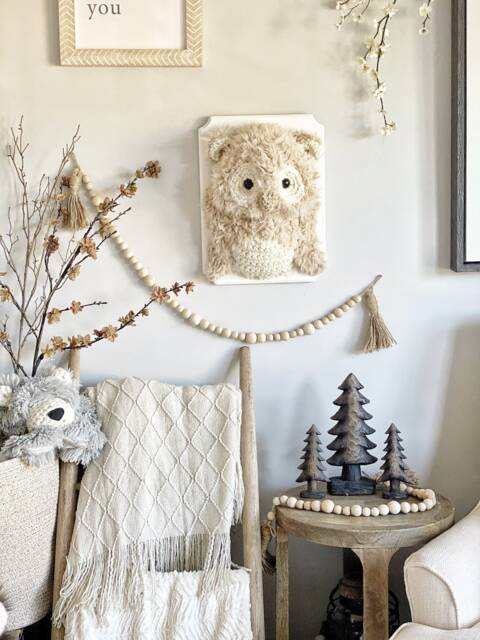 Crochet Owl Wall Decor For Handmade Woodland Nursery - image 1