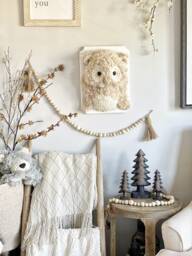 Crochet Owl Wall Decor For Handmade Woodland Nursery - thumbnail 1