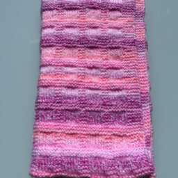 Hand Knitted Pink Baby Blanket, Soft Pram Or Cot Multi Shade Gift, Newborn Girl Blanket - thumbnail 2