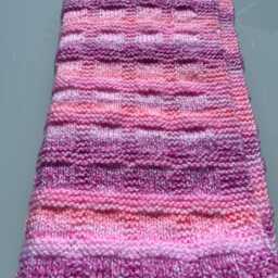 Hand Knitted Pink Baby Blanket, Soft Pram Or Cot Multi Shade Gift, Newborn Girl Blanket - thumbnail 3