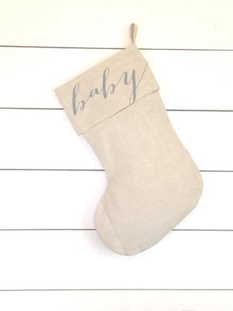 Name Stockings Baby Christmas Stocking Personalized Nursery Gift Decor Pet - image 1
