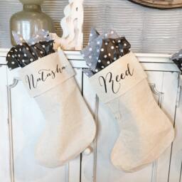 Name Stockings Baby Christmas Stocking Personalized Nursery Gift Decor Pet - thumbnail 3