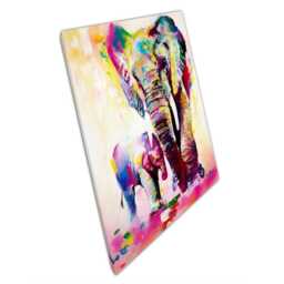 Large African Elephant Watercolor Canvas Wall Art For Home Office D??cor - thumbnail 1