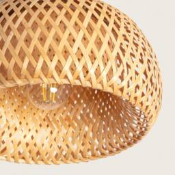 Bam - Bamboo Ceiling Lamp For Boho & Scandinavian Decor Flush Mount Light Fixture Bohemian Light - thumbnail 3