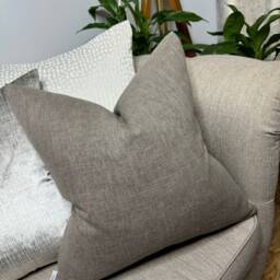 John Lewis & Partners Fabric Cotton Blend Cushion Cover, Sofa Pillow Cocoa Decorative Throw Pillow, Double Sided - thumbnail 1