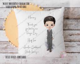 Page Boy, Wedding Pillow, Boy Gift, Bridal Party Gift, Ring Bearer Thank You Gift For Wedding Party, Proposal - thumbnail 1