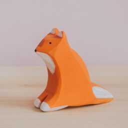 Wooden Little Fox, Handmade Animal, Montessori Toys, Figure Animals, Waldorf Christmas Gift, Woodland Animal Wild Animals - thumbnail 3