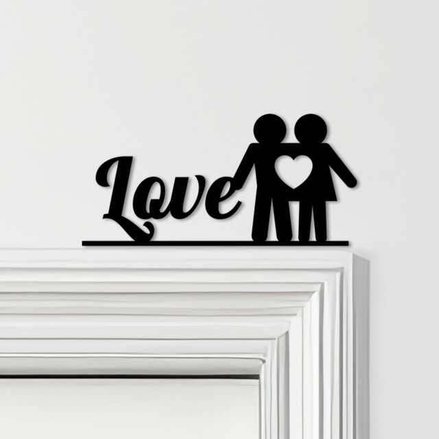 Door Topper Love Couple Icon Various Colours Top Of Decorative Sign - Novelty Wall Decor, Frame Art, Art - image 1