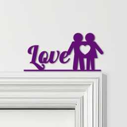 Door Topper Love Couple Icon Various Colours Top Of Decorative Sign - Novelty Wall Decor, Frame Art, Art - thumbnail 4