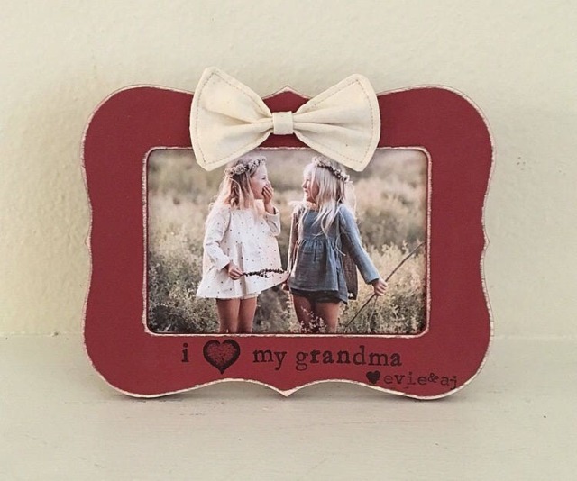 Personalized Picture Frame, Cottage Christmas, 4x6 Personalized Holiday Gift, Rustic Christmas Frame - image 1